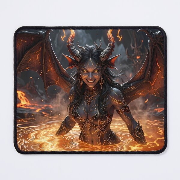 Item preview, Fire Demon Queen Succubus Lava Vortex designed and sold by GalleryBrisArt.