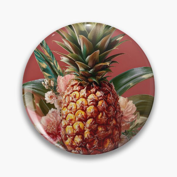 Item preview, Pineapple Tropical Fruits and Flowers designed and sold by Grafititee.
