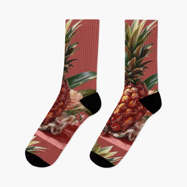 Item preview, Pineapple Tropical Fruits and Flowers designed and sold by Grafititee.
