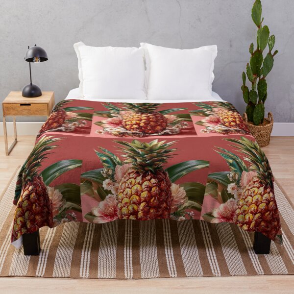 Item preview, Pineapple Tropical Fruits and Flowers designed and sold by Grafititee.
