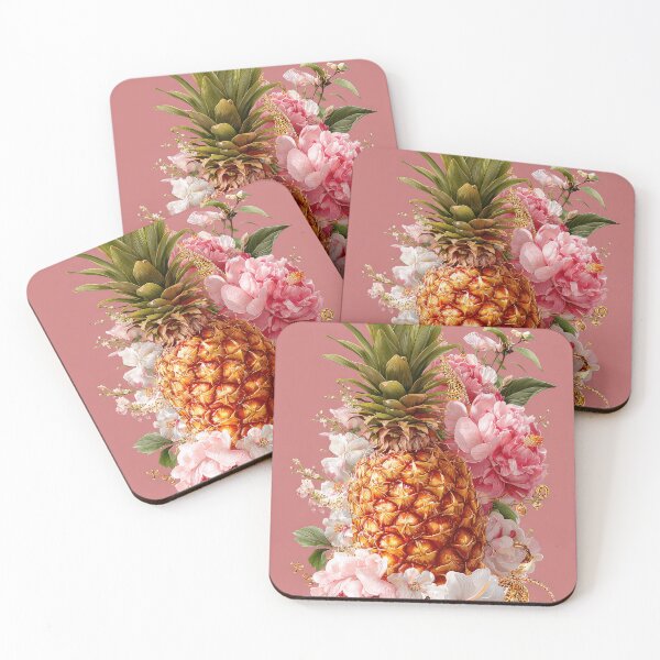 Artikelvorschau, Ananas, tropische Früchte und Blüten entworfen und verkauft von Grafititee.