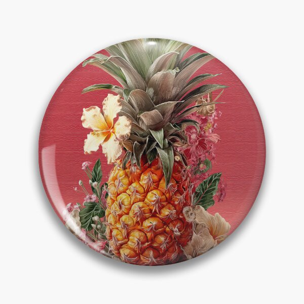 Item preview, Pineapple Tropical Fruits and Flowers designed and sold by Grafititee.