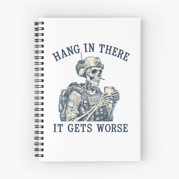 Item preview, Vintage Hang in There It Gets Worse - Funny Firefighter designed and sold by Gerhard-VIN.