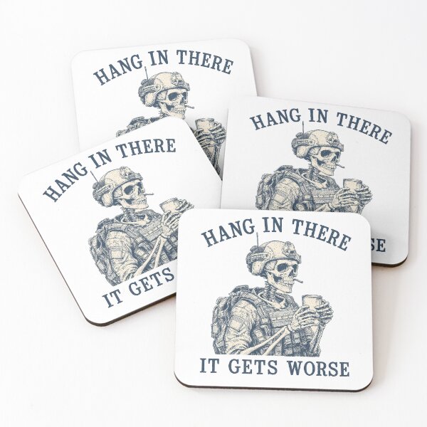 Item preview, Vintage Hang in There It Gets Worse - Funny Firefighter designed and sold by Gerhard-VIN.