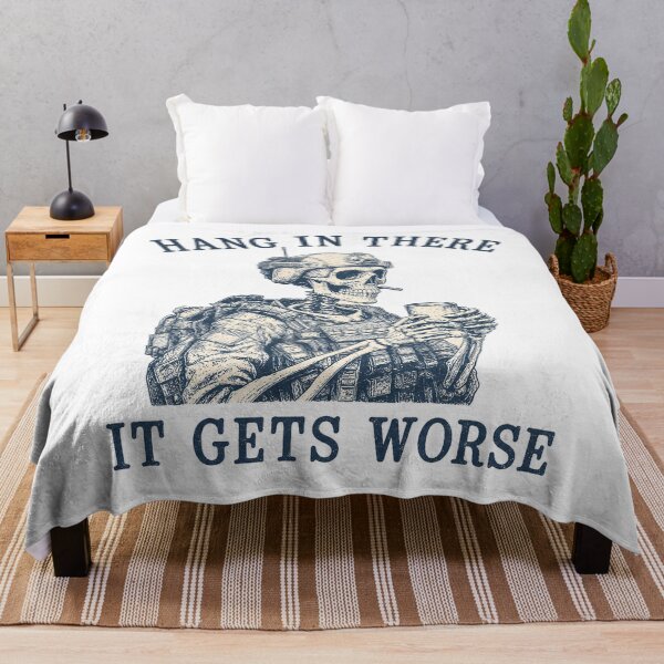 Item preview, Vintage Hang in There It Gets Worse - Funny Firefighter designed and sold by Gerhard-VIN.