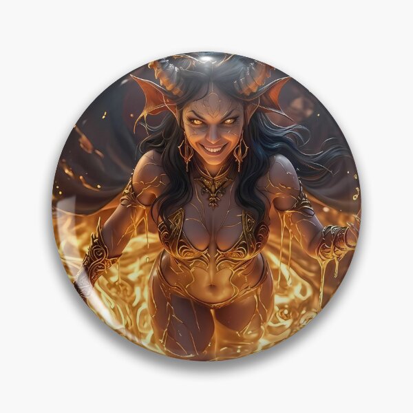 Item preview, Fire Demon Queen Succubus Lava Vortex designed and sold by GalleryBrisArt.