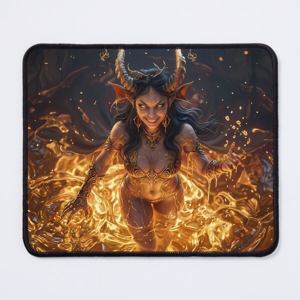 Item preview, Fire Demon Queen Succubus Lava Vortex designed and sold by GalleryBrisArt.