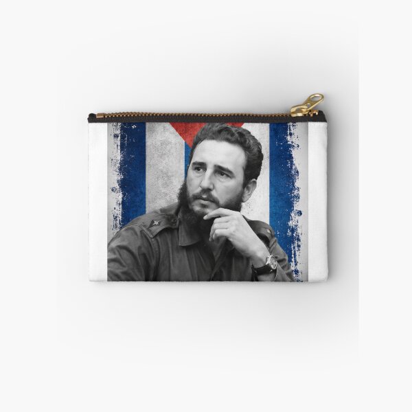 Item preview, Fidel Castro Cuban Flag Portrait – Vintage Cuba History Black and White Art designed and sold by alexcorporation.