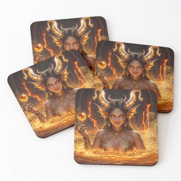 Item preview, Fire Demon Queen Succubus Lava Vortex designed and sold by GalleryBrisArt.