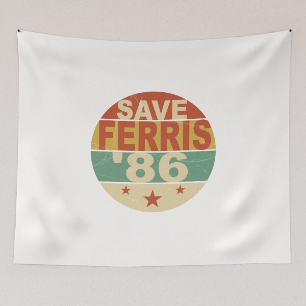 Item preview, Save Ferris ’86 – Vintage Retro USA-Inspired Design designed and sold by FernaRoje.