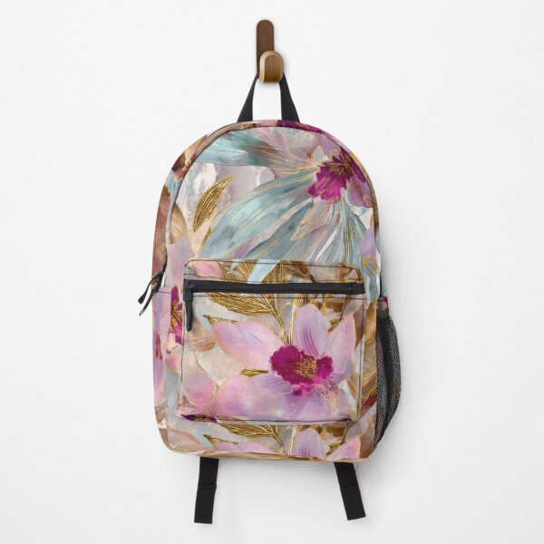 Item preview, Elegant Watercolor Pink Orchids & Gold Tropical Leaves designed and sold by ImPlyDesign.