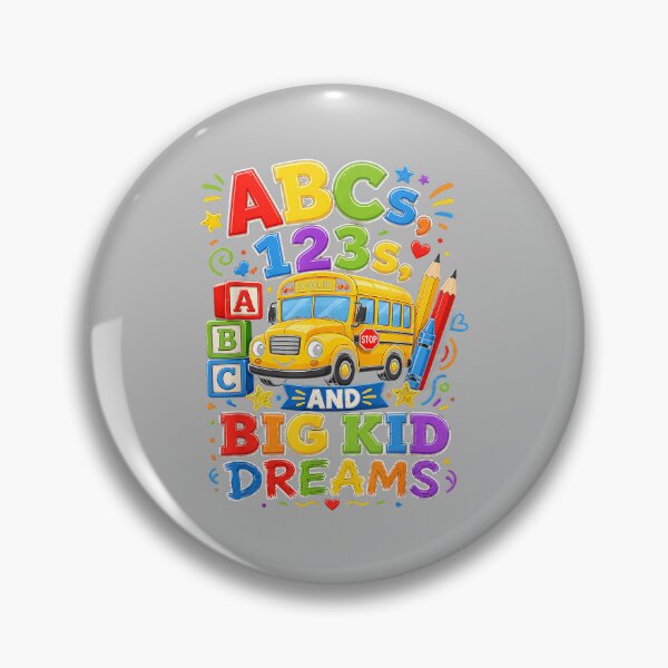 Item preview, Back to School First Day Big Kid Dreams School Bus Fun designed and sold by ArleneRowe.