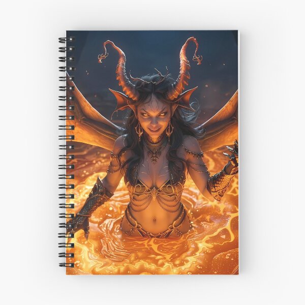 Item preview, Fire Demon Queen Succubus Lava Vortex designed and sold by GalleryBrisArt.
