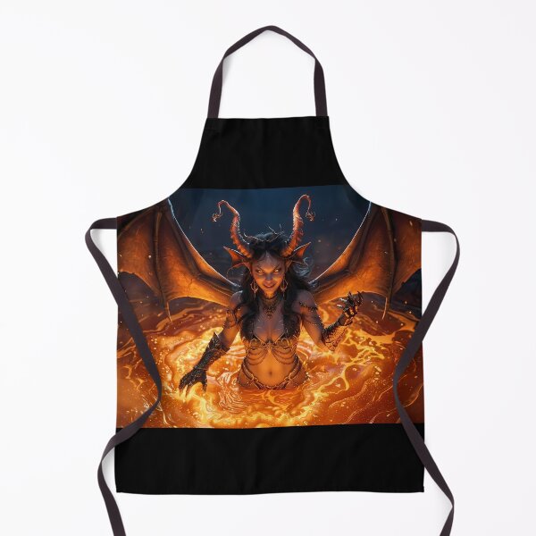 Item preview, Fire Demon Queen Succubus Lava Vortex designed and sold by GalleryBrisArt.