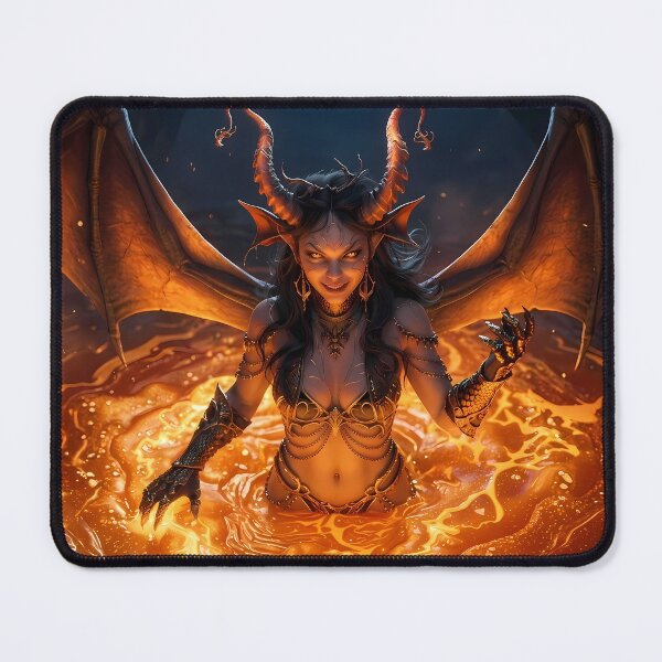 Item preview, Fire Demon Queen Succubus Lava Vortex designed and sold by GalleryBrisArt.