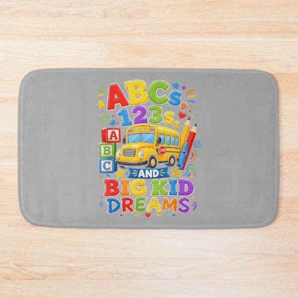 Item preview, Back to School First Day Big Kid Dreams School Bus Fun designed and sold by ArleneRowe.