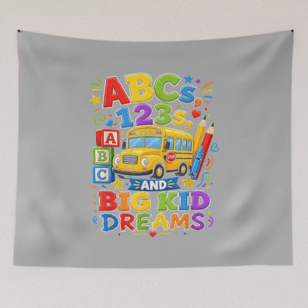 Item preview, Back to School First Day Big Kid Dreams School Bus Fun designed and sold by ArleneRowe.