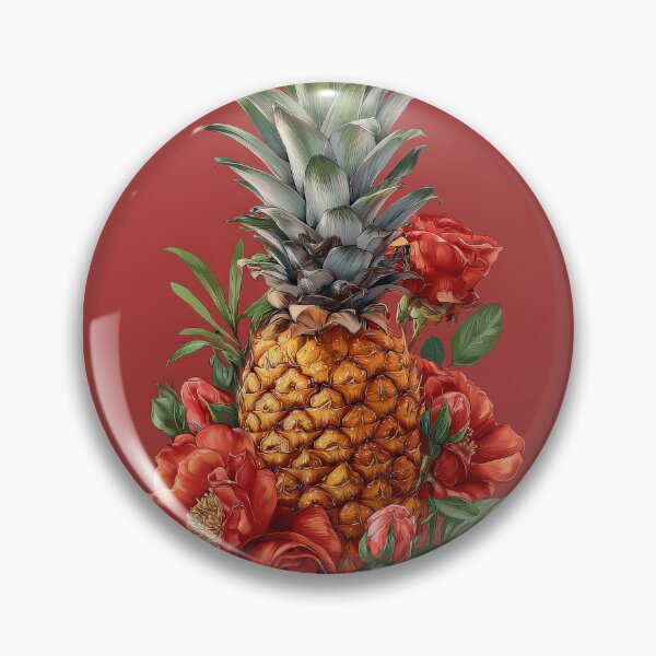 Item preview, Pineapple Tropical Fruits and Flowers designed and sold by Grafititee.