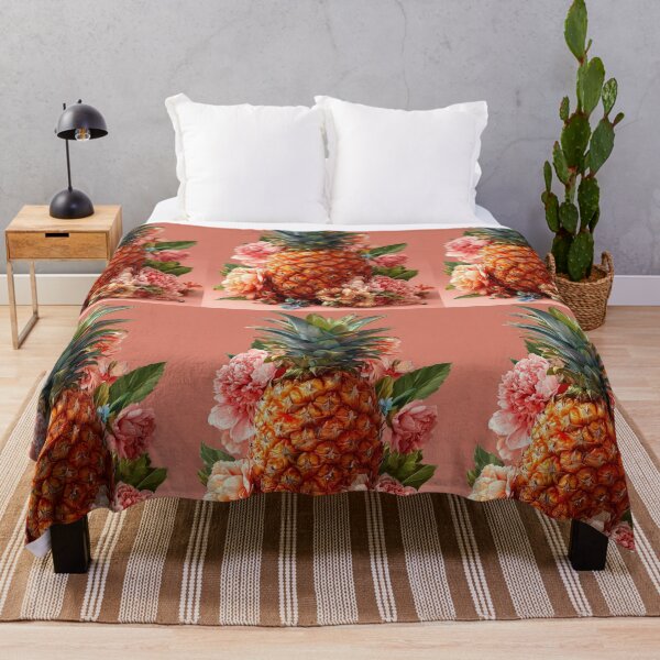 Item preview, Pineapple Tropical Fruits and Flowers designed and sold by Grafititee.