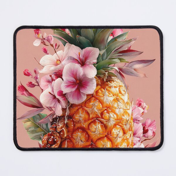 Item preview, Pineapple Tropical Fruits and Flowers designed and sold by Grafititee.