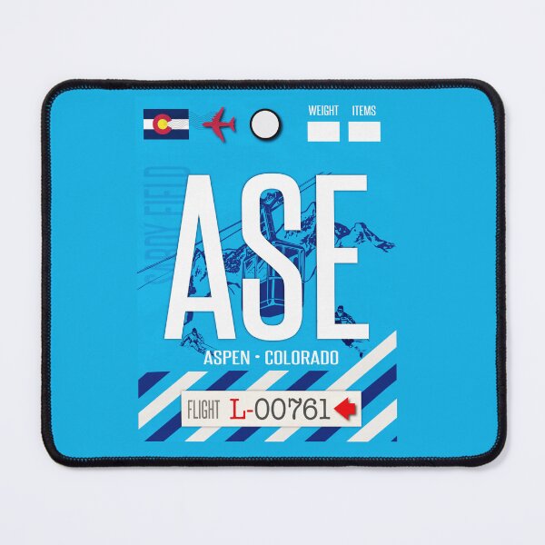 Item preview, Aspen Airport Luggage Tag designed and sold by Fine-Art-Hub.