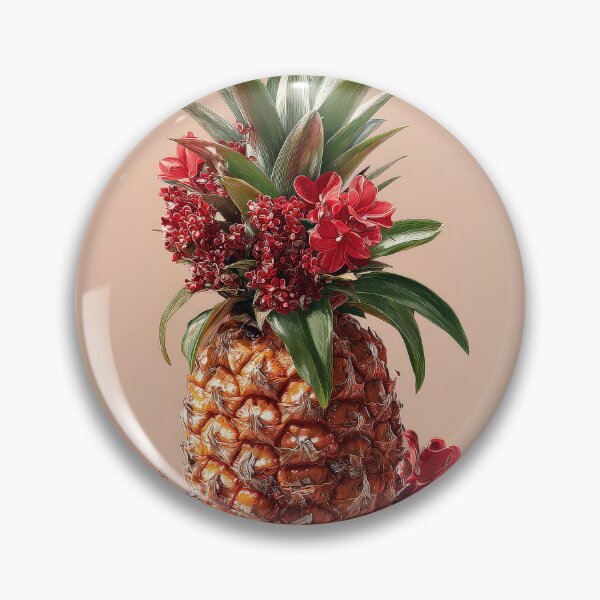 Item preview, Pineapple Tropical Fruits and Flowers designed and sold by Grafititee.