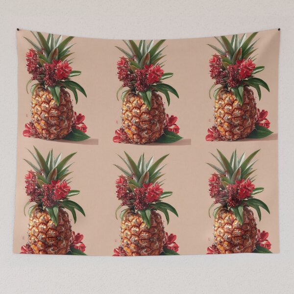 Item preview, Pineapple Tropical Fruits and Flowers designed and sold by Grafititee.
