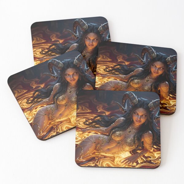 Item preview, Fire Demon Queen Succubus Lava Vortex designed and sold by GalleryBrisArt.
