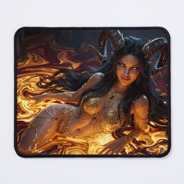 Item preview, Fire Demon Queen Succubus Lava Vortex designed and sold by GalleryBrisArt.