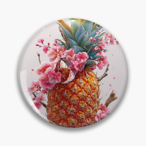 Item preview, Pineapple Tropical Fruits and Flowers designed and sold by Grafititee.
