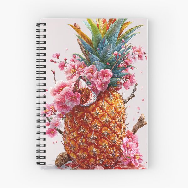 Item preview, Pineapple Tropical Fruits and Flowers designed and sold by Grafititee.