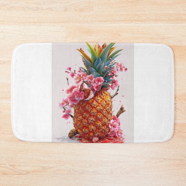 Item preview, Pineapple Tropical Fruits and Flowers designed and sold by Grafititee.