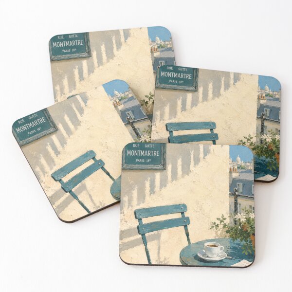 Item preview, Rue Gutte Montmartre Cafe Impressionist Art designed and sold by CARRAANN.