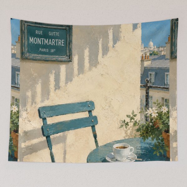 Item preview, Rue Gutte Montmartre Cafe Impressionist Art designed and sold by CARRAANN.