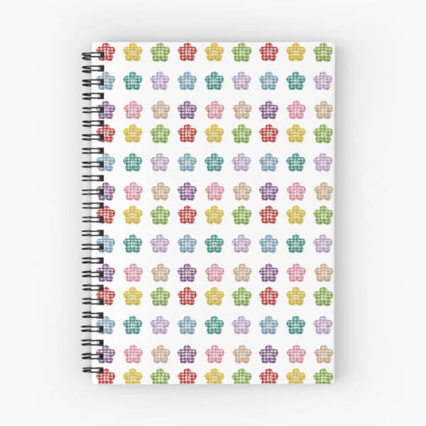 Item preview, Rainbow Gingham Button Flower Designs designed and sold by WillandWent.