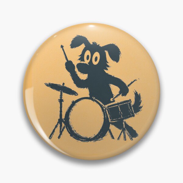 Item preview, Funny Dog Playing Drums designed and sold by Zyphero.