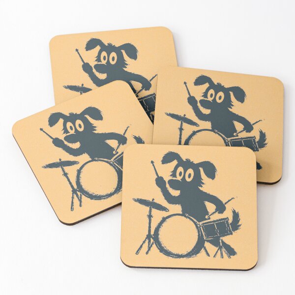 Item preview, Funny Dog Playing Drums designed and sold by Zyphero.