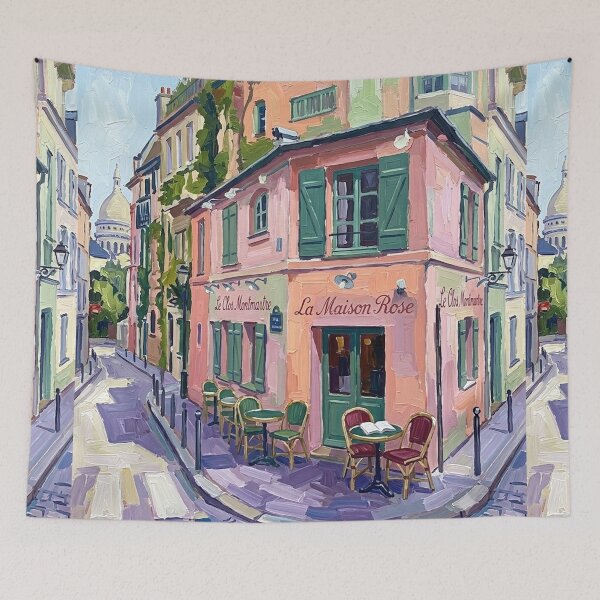 Item preview, Montmartre Paris Cafe – Impressionist Painting  designed and sold by CARRAANN.