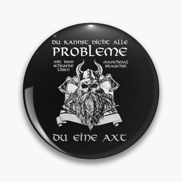 Item preview, Viking Skull Axe German Quote Dark Humor Apparel designed and sold by haegerborra.