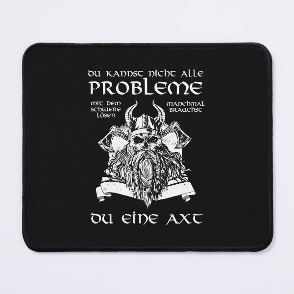 Item preview, Viking Skull Axe German Quote Dark Humor Apparel designed and sold by haegerborra.