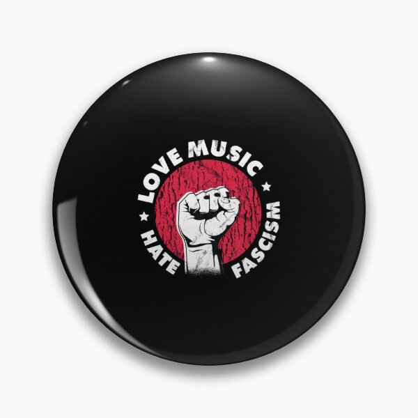 Item preview, love music hate fascism designed and sold by AshleyRenee55.