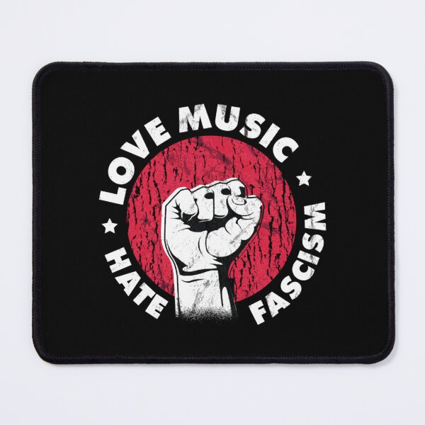Item preview, love music hate fascism designed and sold by AshleyRenee55.