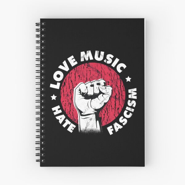 Item preview, love music hate fascism designed and sold by AshleyRenee55.