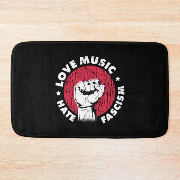 Item preview, love music hate fascism designed and sold by AshleyRenee55.