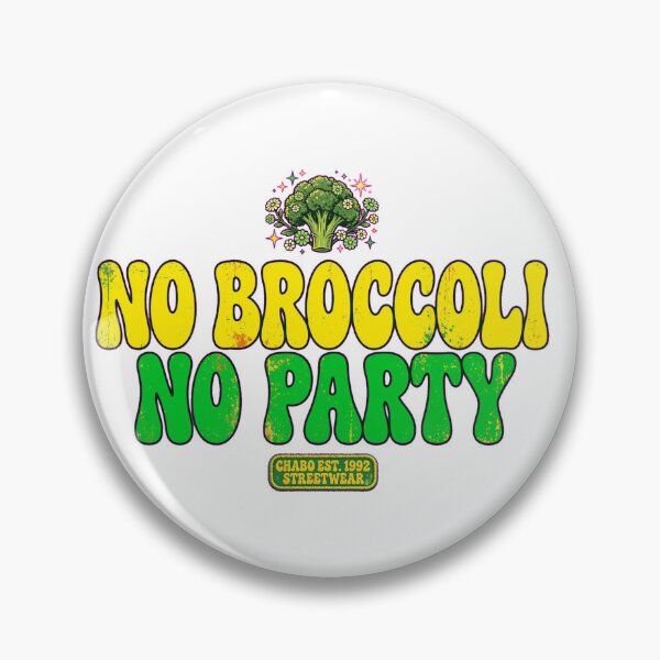 Item preview, No Broccoli No Party - Retro Groovy Vegetable Art designed and sold by Csaba1983.