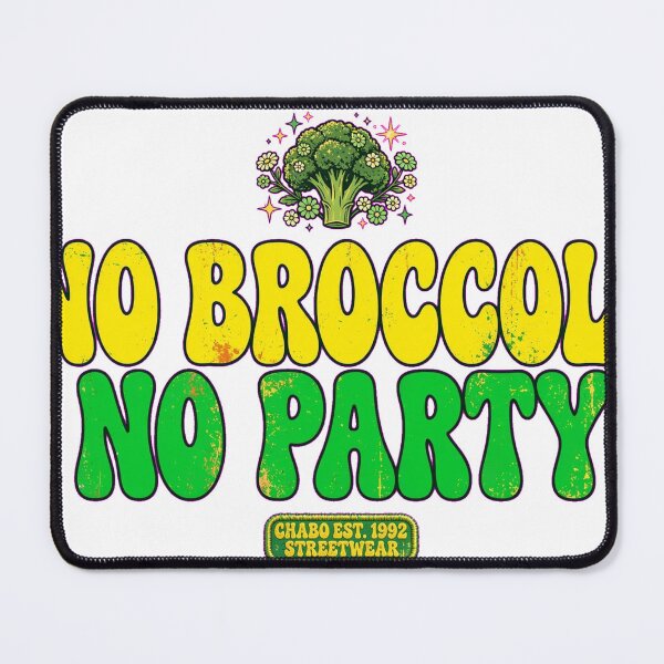 Item preview, No Broccoli No Party - Retro Groovy Vegetable Art designed and sold by Csaba1983.