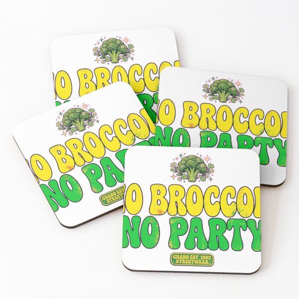 Item preview, No Broccoli No Party - Retro Groovy Vegetable Art designed and sold by Csaba1983.