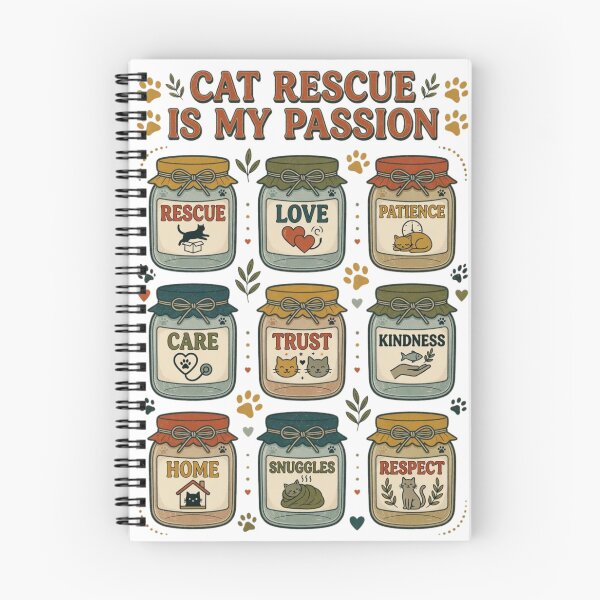 Item preview, Cat Rescue Is My Jam Funny Cat Adoption Vintage Jam Jar designed and sold by CF_VintageDesign.