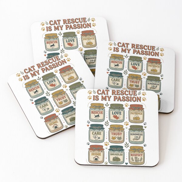 Item preview, Cat Rescue Is My Jam Funny Cat Adoption Vintage Jam Jar designed and sold by CF_VintageDesign.