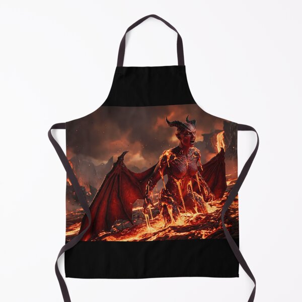 Item preview, Red Demon Queen Molten Lava Dark Fantasy designed and sold by GalleryBrisArt.